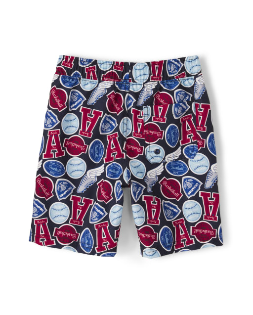 boys baseball swim trunks