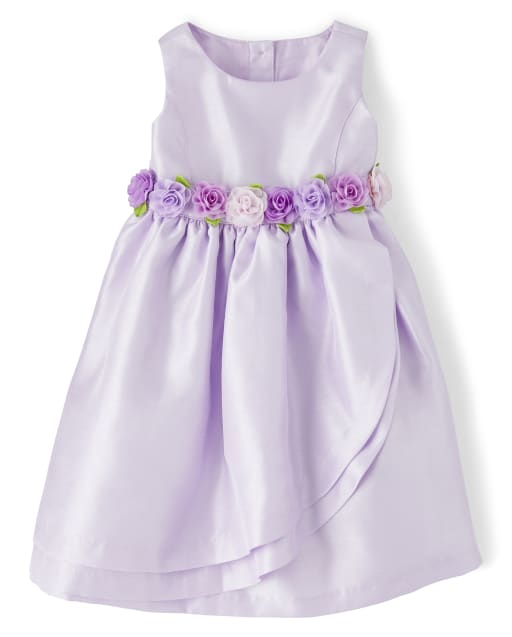Girls Flower Applique Dress - Spring Jubilee