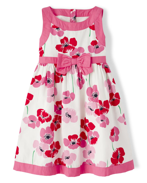 Girls Floral Dress - Playful Poppies - view 1