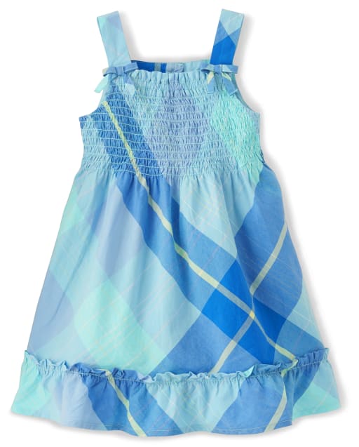 Robe smockée à carreaux pour filles - Sous la mer - lbl_product_image_view_1