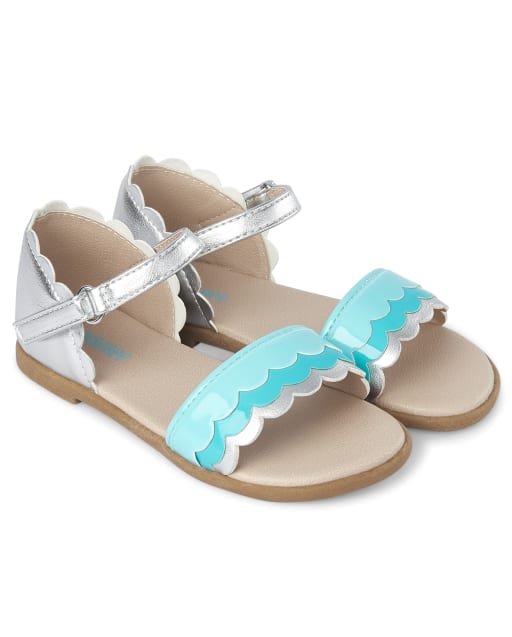 girls metallic sandals