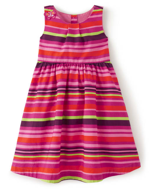 Girls Striped Dress - Summer Safari - view 1
