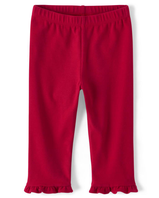 Girls Ruffle Capri Leggings - American Cutie