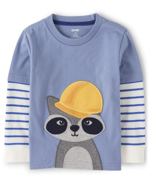 Top 2 en 1 con mapache bordado para niño - Demolition Dude - lbl_product_image_view_1