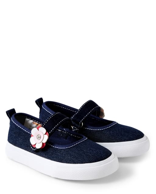 Chaussures en denim à fleurs pour filles - Preppy Puppy - lbl_product_image_view_1