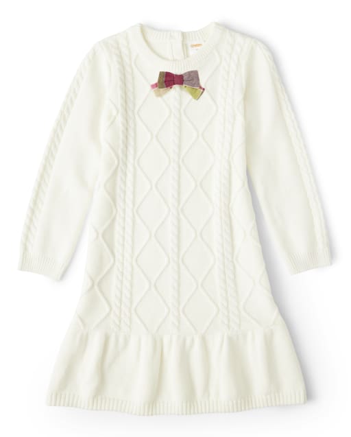 Girls Cable Knit Sweater Dress - Pony Club - view 1