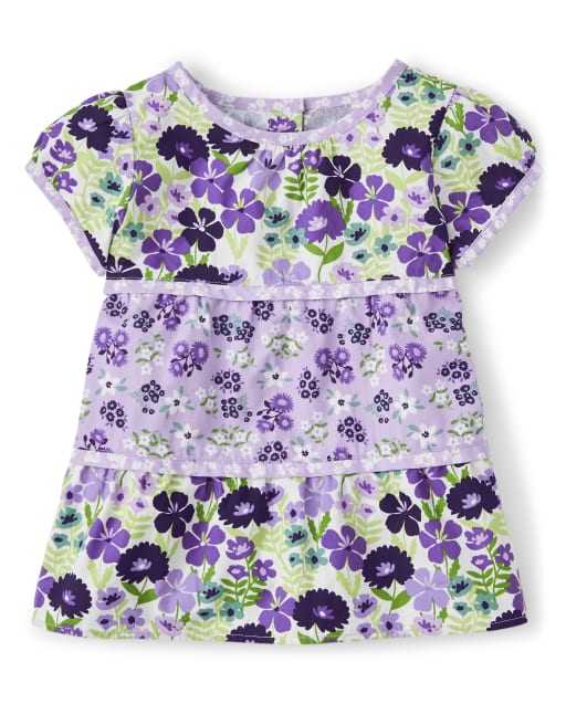 Girls Violet Tiered Top - Whooo's Cute - view 1