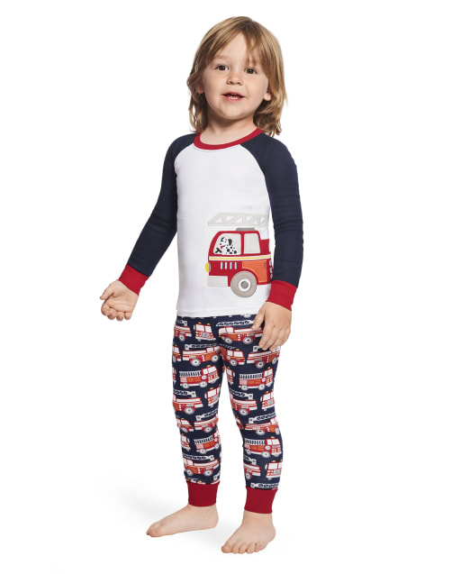 Pijama de 2 piezas de algodón Firetruck para niños - Gymmies - lbl_product_image_view_1