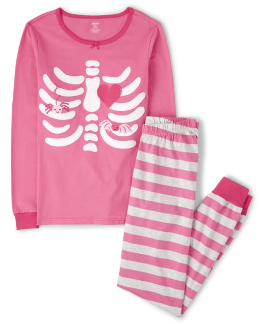 Womens Matching Family Skeleton Cotton 2-Piece Pajamas - view 2
