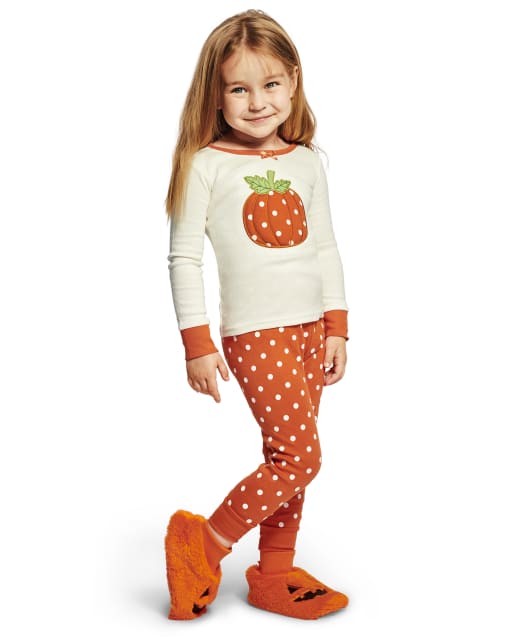 Girls Lil' Pumpkin Cotton 2-Piece Pajamas - Gymmies