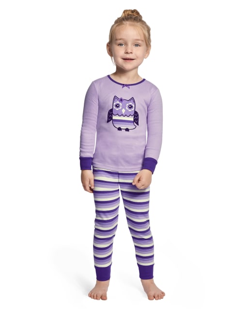 Pijama de 2 piezas de algodón lindo de Whooo's para niñas - Gymmies - lbl_product_image_view_1