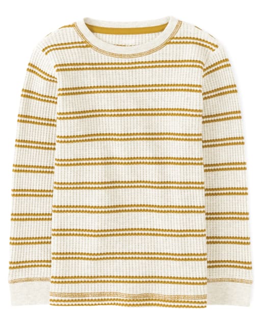 Boys Long Sleeve Striped Thermal Top - Every Day Play