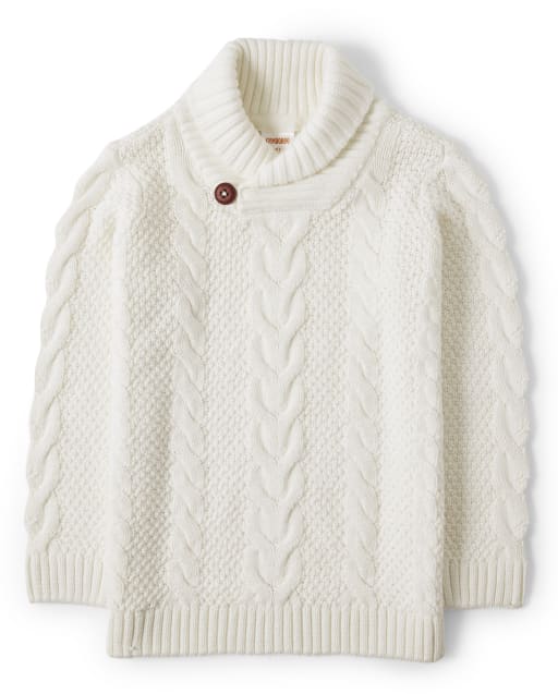 boys shawl neck sweater