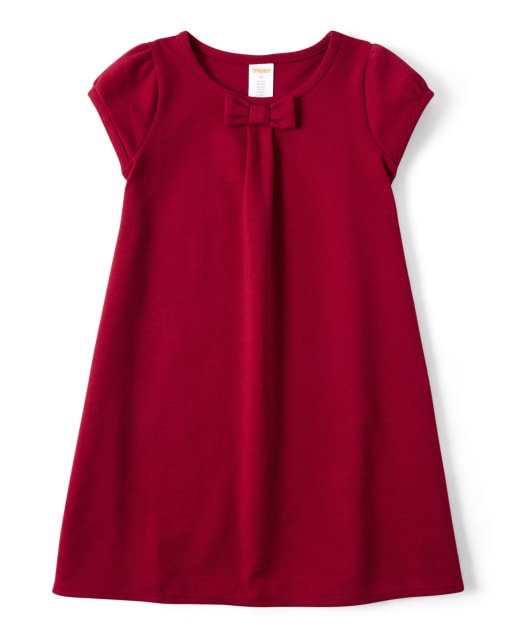 Girls Bow Ponte Dress - Picture Perfect - view 1