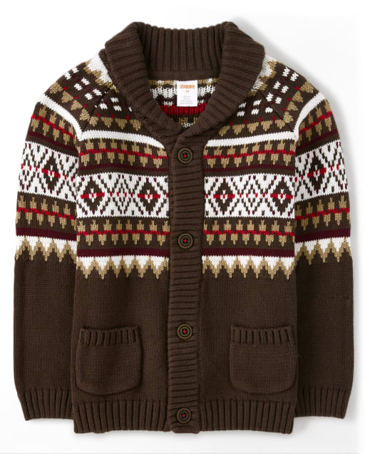 Boys Fairisle Cardigan - Moose Mountain