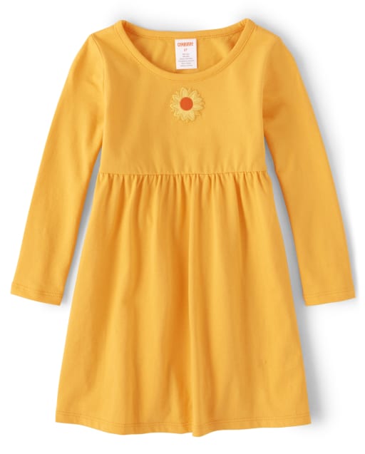 Girls Embroidered Sunflower Dress - Every Day Play