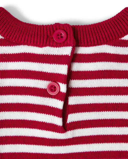 GYMBOREE COZY VALENTINE PINK STRIPED w// RED HEART KNIT DRESS 2T 5 NWT