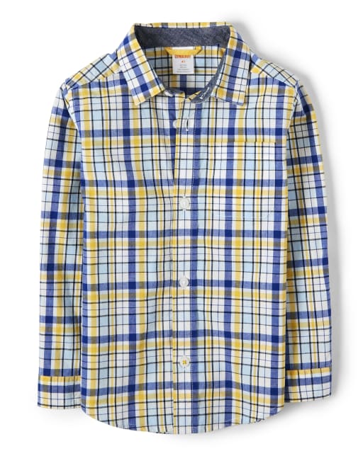 Chemise boutonnée à carreaux pour garçons - Lil Champ - lbl_product_image_view_1