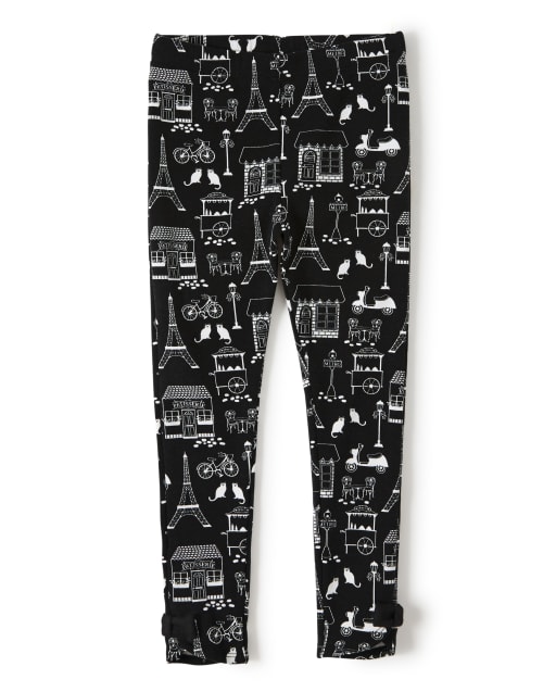 Girls Eiffel Tower Leggings - Puuurfect In Paris - view 1