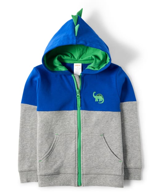 Sweat à capuche zippé Spike pour garçons - Hello Dino - lbl_product_image_view_1