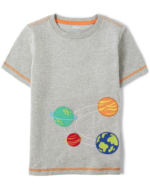 Kids Embroidered Solar System Top - Future Astronaut