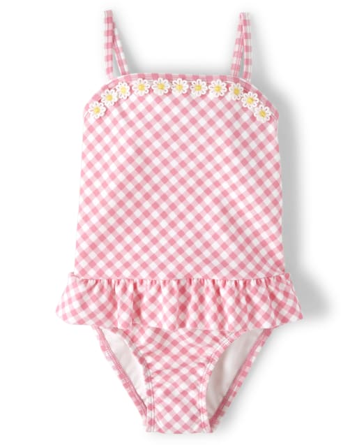 Girls Daisy Gingham One Piece Swimsuit - Garden Party - view 1
