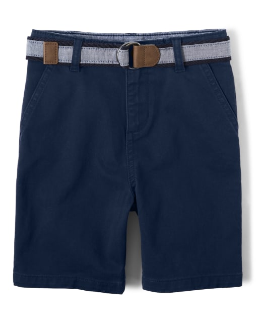 Boys Belted Chino Shorts - Country Club - view 1