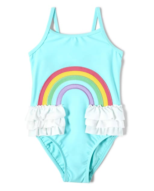 Girls Rainbow One Piece Swimsuit - Sunshine Time - view 1
