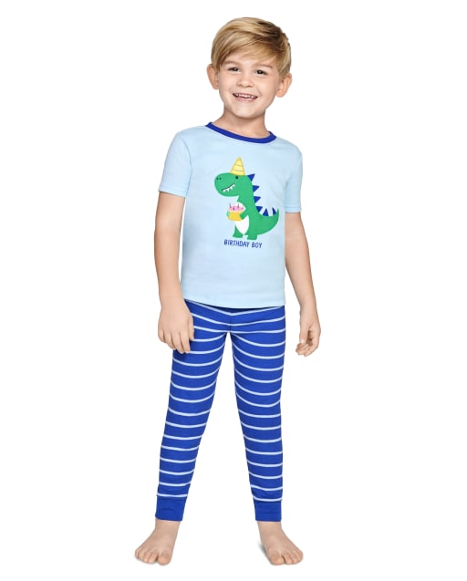 Boys Birthday Cotton 2-Piece Pajamas - Gymmies - view 1