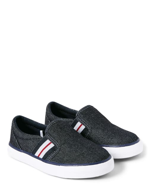 Boys Denim Slip On Sneakers - All Aboard - view 1