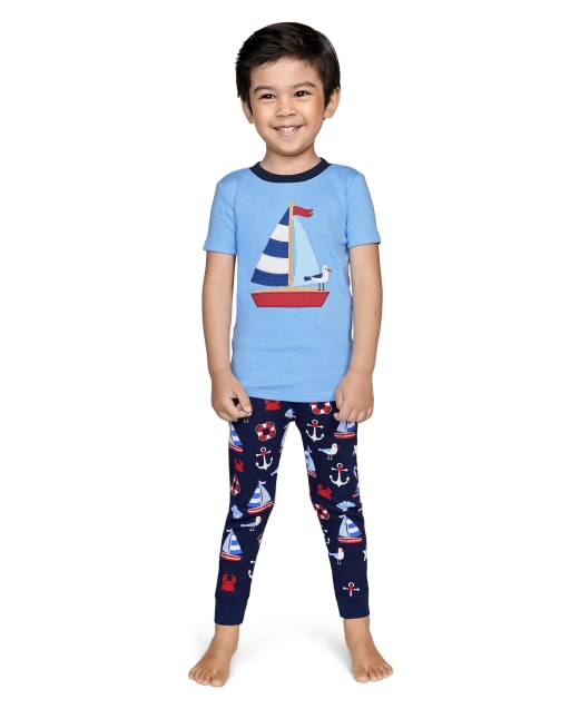 Pijama de 2 piezas de algodón All Aboard para niños - Gymmies - lbl_product_image_view_1
