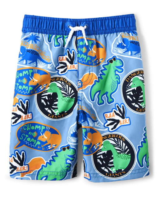 Boys Swim Shorts - Hello Dino