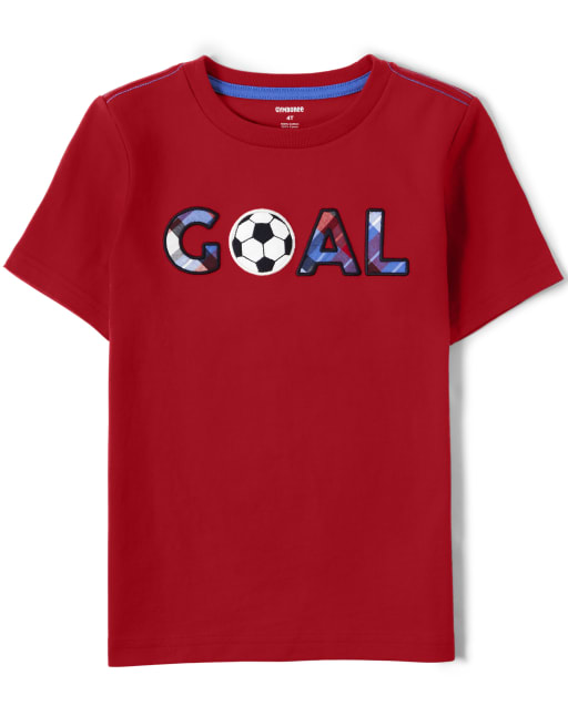 Boys Embroidered Goal Top - Ready, Set, Goal