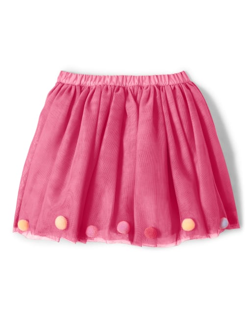 Girls Pom Pom Skirt - Birthday Boutique