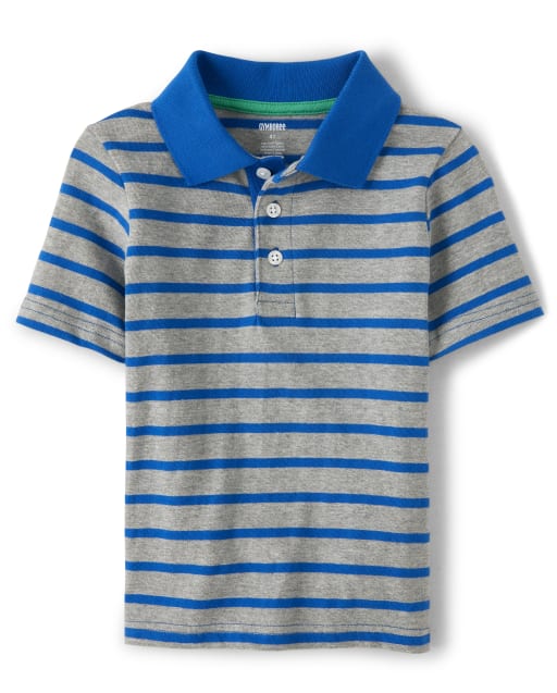 Boys Striped Polo - Country Club