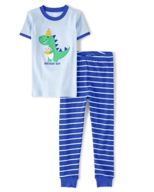 Boys Birthday Cotton 2-Piece Pajamas - Gymmies - view 1