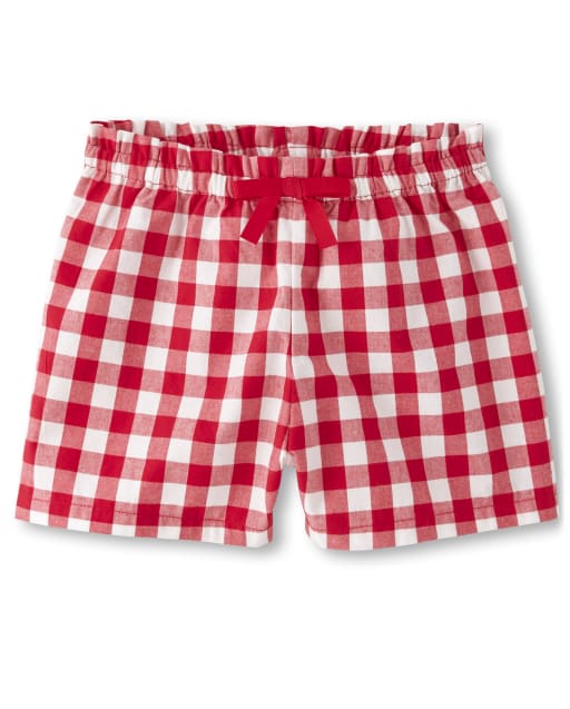 Girls Gingham Shorts - Sweet Watermelon