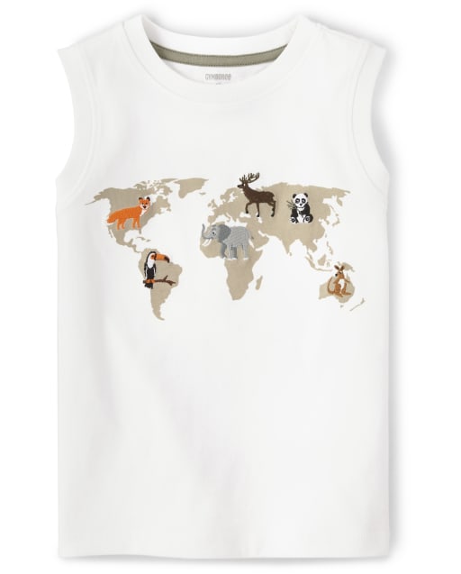 Boys Map Tank Top - Safari Camp
