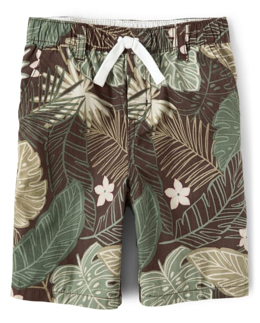 Boys Leaf Pull On Shorts - Safari Camp