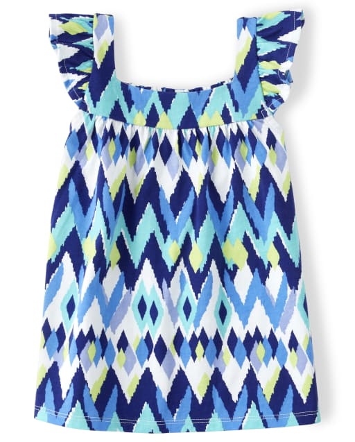 Haut Ikat Flutter pour filles - Escapade sur l'île - lbl_product_image_view_1