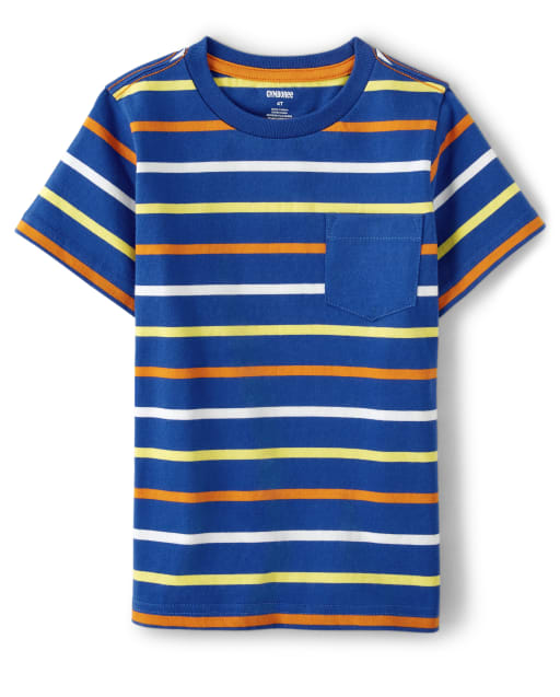 Boys Striped Pocket Top - Mr. Fix It