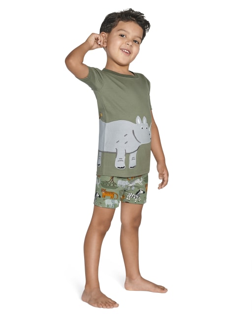 Boys Safari Cotton 2-Piece Pajamas - Gymmies