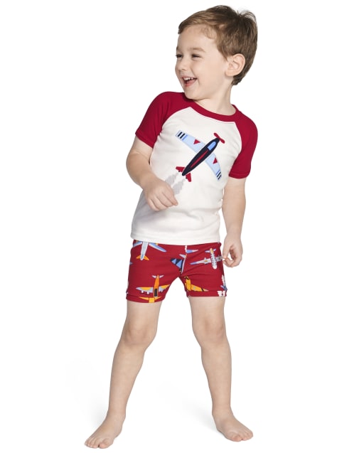 Boys Airplane Cotton 2-Piece Pajamas - Gymmies