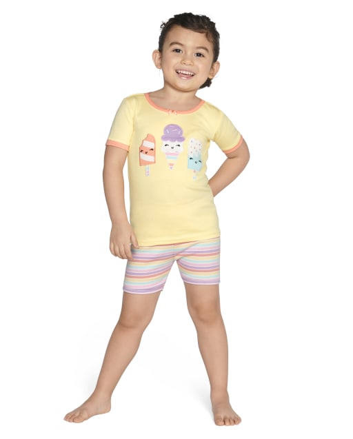 Girls Ice Cream Cotton 2-Piece Pajamas - Gymmies - view 1
