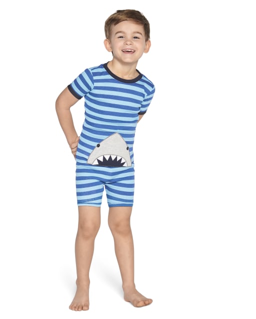 Boys Shark Cotton 2-Piece Pajamas - Gymmies - view 1