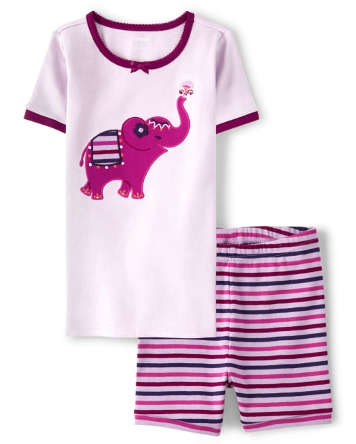 Pyjama en coton ajusté pour filles avec motif éléphant - lbl_product_image_view_2