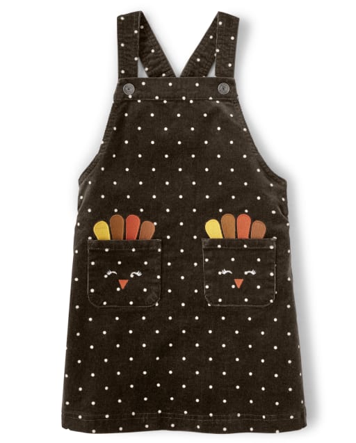 Girls Turkey Corduroy Skirtall - Harvest - view 1