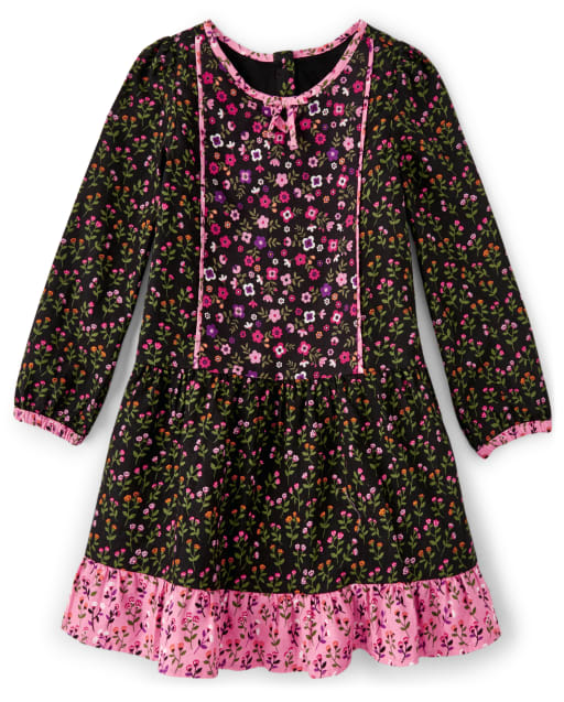 Girls Floral Ruffle Dress - Tree House - view 1
