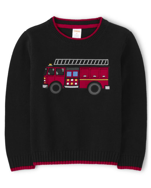 Suéter de intarsia para niños - Jefe de bomberos