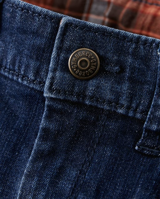 Boys Roll Cuff Jeans - Lil Pumpkin - view 2